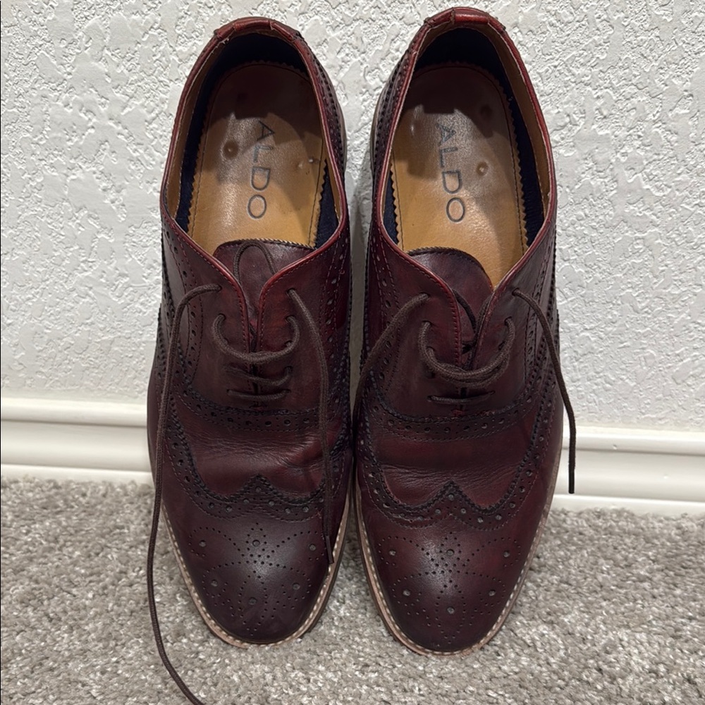Aldo Brown Oxford Derbys with Brogue Detailing